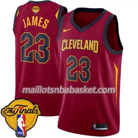 Maillot Homme Cleveland Cavaliers LeBron James 23 2018 NBA Finals Nike Rouge Swingman